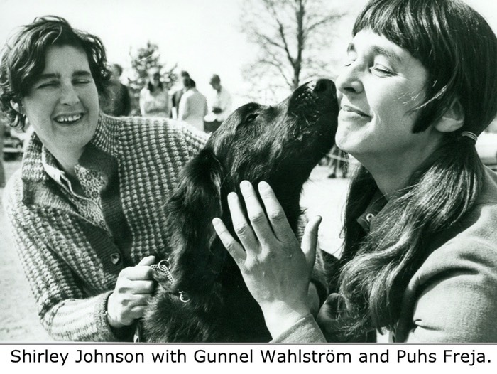 Shirley Johnson with Gunnel Wahlström and Puhs Freja